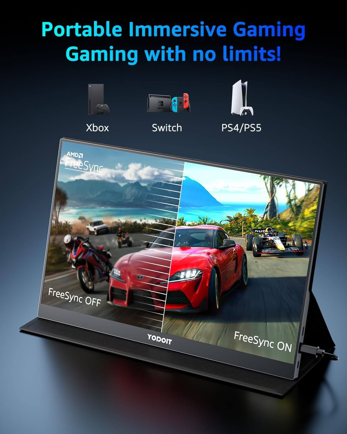 YODOIT 144 Hz Portable Monitor | 15.6” FHD 1080P