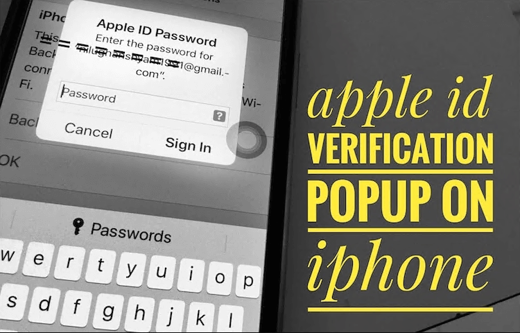 iPhone pop-up prompt to enter an Apple ID account password?