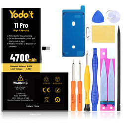 Batterie de remplacement pour iPhone 11 Pro 4000 mAh haute capacité Yodoit