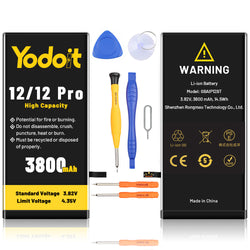 Remplacement de la batterie pour iPhone 12/12 Pro 3100mAh haute capacité Yodoit