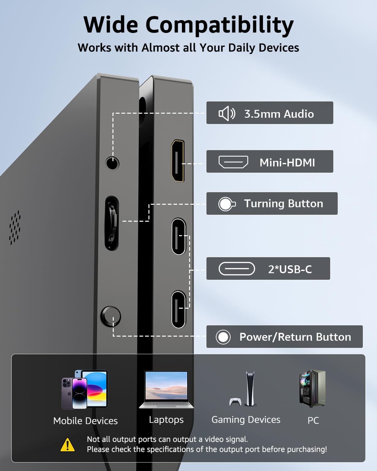 YODOIT Portable Monitor | 14” FHD 1200P