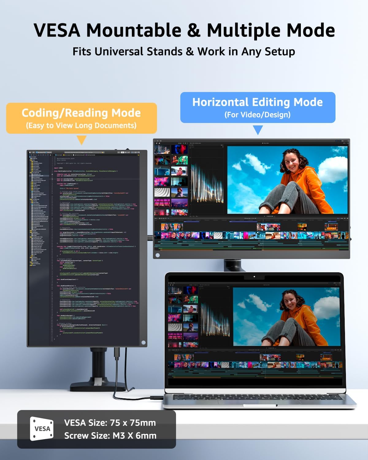YODOIT Portable Monitor | 14” FHD 1200P