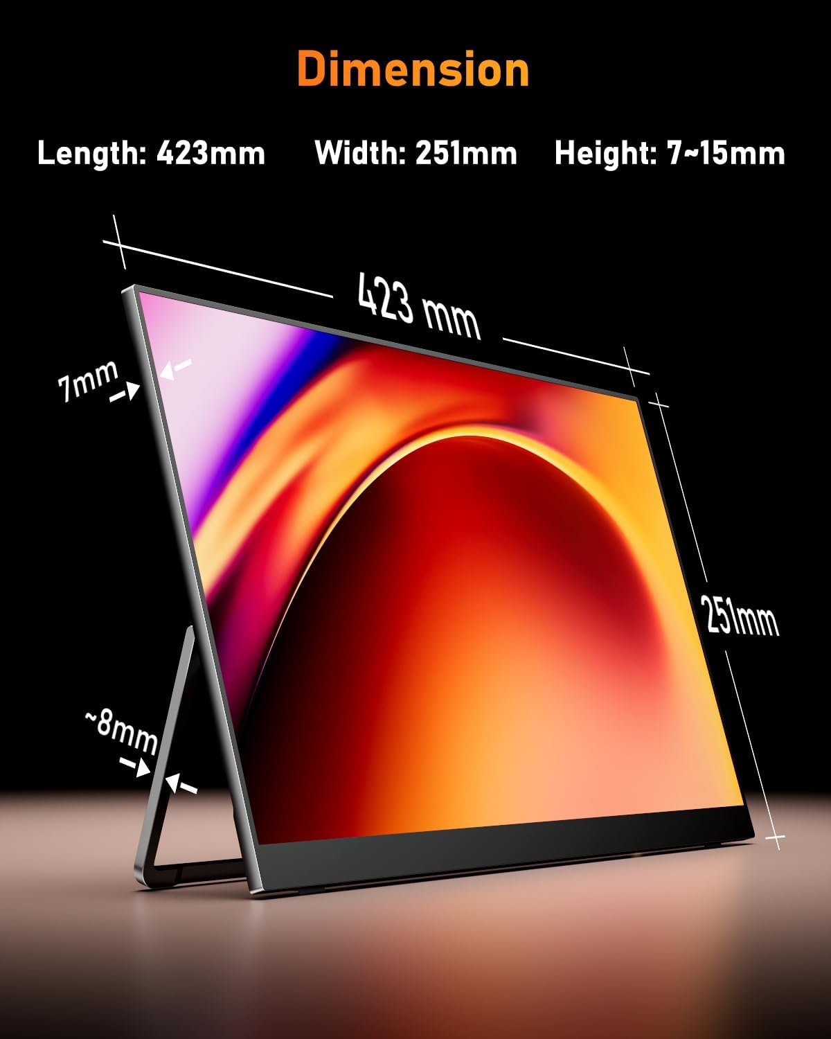 YODOIT Portable Monitor | 18.5” FHD 1080P 100Hz
