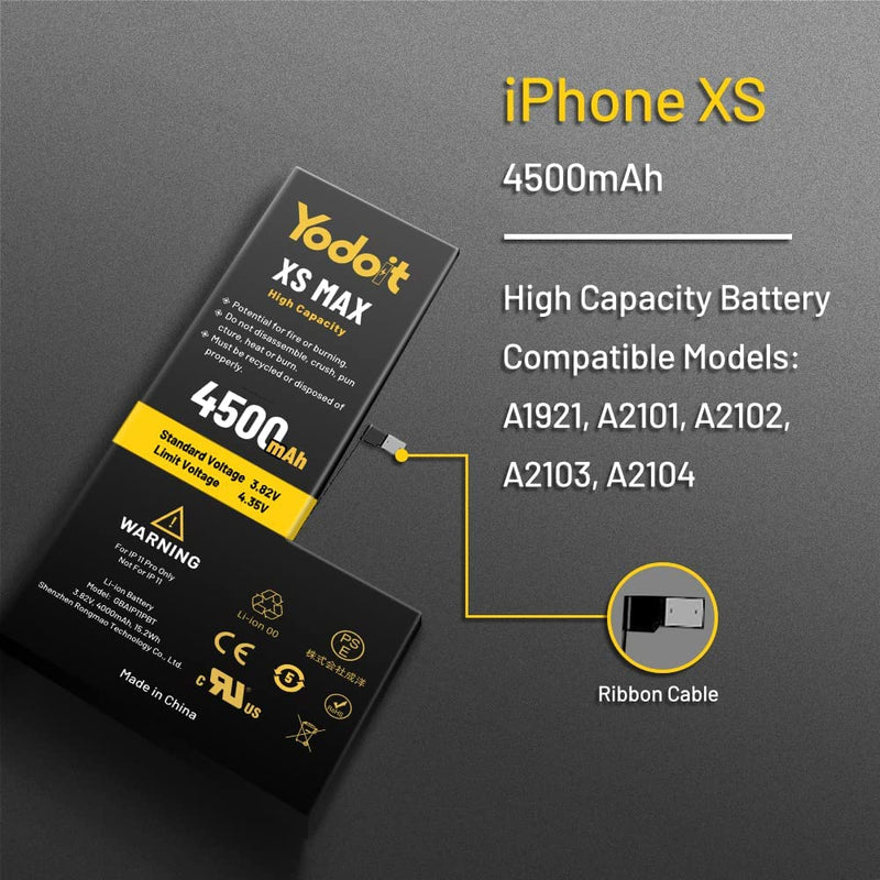 Battery Replacement for iPhone XS Max 5000mAh High Capacity Yodoit