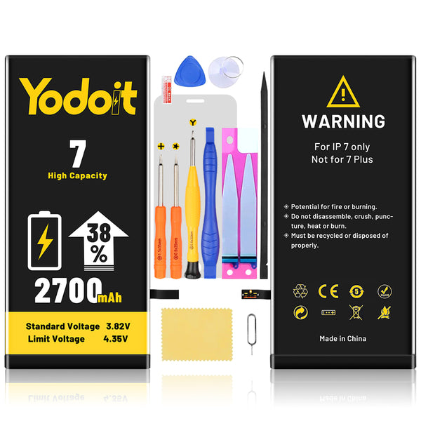 Battery Replacement For Apple iPhone 7 Li-ion 2700mAh Premium High Capacity - Yodoit