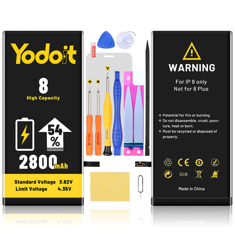 Battery Replacement For Apple iPhone 8 Li-ion 2800mAh Premium High Capacity - Yodoit