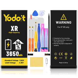 Yodoit Batterie pour iPhone XR 3650mAh Haute Capacité - Yodoit